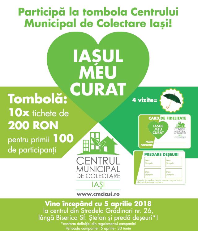 Cardul de fidelitate CMCI, o nouă inițiativă a Centrului Municipal de Colectare Iași (CMCI)