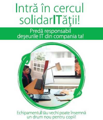 Calculatoarele uzate din companii devin echipamente utile pentru școli: Intră în cercul solidarITății!