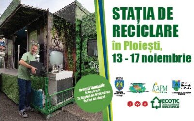 The ECOTIC caravan stops at the recycling station in Ploiești